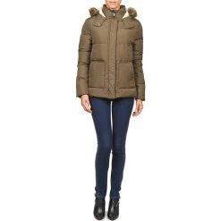 Vêtements Femme Doudounes Lee PUFFER Kaki -Manteaux Soldes Magasin 317449 500 C