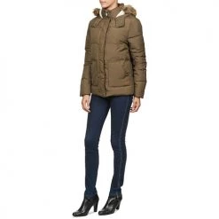 Vêtements Femme Doudounes Lee PUFFER Kaki -Manteaux Soldes Magasin 317449 500 D