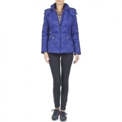 Vêtements Femme Doudounes Benetton FOULIO Bleu -Manteaux Soldes Magasin 3313262 500 C