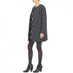 Vêtements Femme Manteaux Suncoo EMILE Gris -Manteaux Soldes Magasin 3636246 500 C