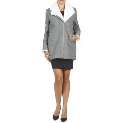 Vêtements Femme Manteaux Kaporal CAZAL Gris -Manteaux Soldes Magasin 3669109 500 C