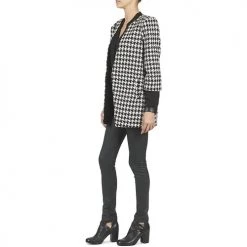 Vêtements Femme Manteaux Mexx FENCAMP Noir / Blanc -Manteaux Soldes Magasin 3700784 500 D