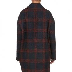 Vêtements Femme Manteaux Manoush CABAN LAINE Marine / Bordeaux -Manteaux Soldes Magasin 430622 500 E