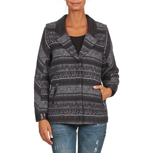 Vêtements Femme Manteaux Color Block ALTONA Noir 4 Vêtements Femme Manteaux Color Block ALTONA Noir – Image 2