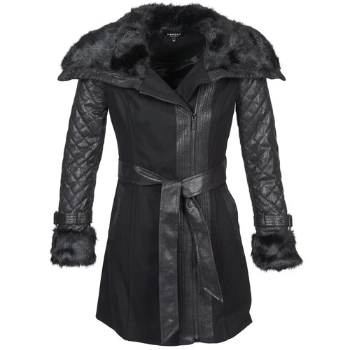 Vêtements Femme Manteaux Morgan GEFROU Noir 4 Vêtements Femme Manteaux Morgan GEFROU Noir – Image 2
