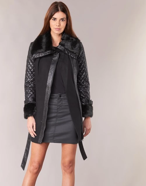 Vêtements Femme Manteaux Morgan GEFROU Noir 3 Vêtements Femme Manteaux Morgan GEFROU Noir
