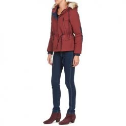 Vêtements Femme Parkas Kookaï KATE Bordeaux -Manteaux Soldes Magasin 553455 500 D