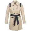 Vêtements Femme Trenchs Naf Naf BARTABA Beige / Noir -Manteaux Soldes Magasin 572962 500 A