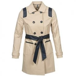 Vêtements Femme Trenchs Naf Naf BARTABA Beige / Noir