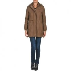 Vêtements Femme Manteaux Naf Naf ABHEIGE Marron -Manteaux Soldes Magasin 573047 500 C