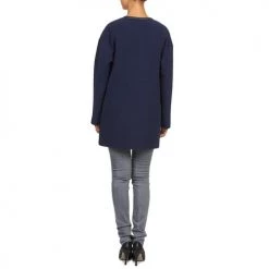 Vêtements Femme Manteaux Naf Naf ALYSON Marine -Manteaux Soldes Magasin 573052 500 D