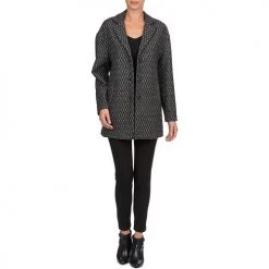 Vêtements Femme Manteaux Naf Naf AKLAPA Noir -Manteaux Soldes Magasin 573090 500 C