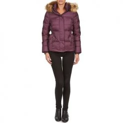 Vêtements Femme Doudounes Naf Naf BEGY Bordeaux -Manteaux Soldes Magasin 573092 500 C