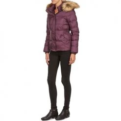Vêtements Femme Doudounes Naf Naf BEGY Bordeaux -Manteaux Soldes Magasin 573092 500 D