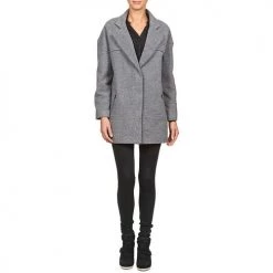 Vêtements Femme Manteaux Naf Naf ADELI Gris -Manteaux Soldes Magasin 573185 500 C