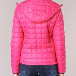 Vêtements Femme Doudounes Superdry FUJI BOX QUILTED Rose -Manteaux Soldes Magasin 5811882 500 E