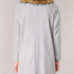 Vêtements Femme Manteaux Naf Naf ADOUTA Gris -Manteaux Soldes Magasin 5896874 500 E