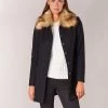 Vêtements Femme Manteaux Naf Naf APRAGA Noir 2 Vêtements Femme Manteaux Naf Naf APRAGA Noir -Manteaux Soldes Magasin 5896876 500 B