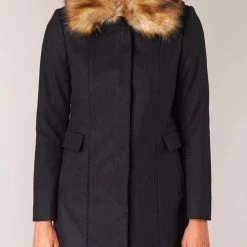 Vêtements Femme Manteaux Naf Naf APRAGA Noir -Manteaux Soldes Magasin 5896876 500 D