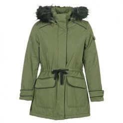 Vêtements Femme Parkas Naf Naf BUJOLIE Kaki -Manteaux Soldes Magasin 5896883 500 A