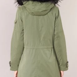 Vêtements Femme Parkas Naf Naf BUJOLIE Kaki -Manteaux Soldes Magasin 5896883 500 E