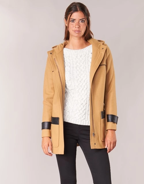 Vêtements Femme Manteaux Naf Naf AHOULA Beige 3 Vêtements Femme Manteaux Naf Naf AHOULA Beige