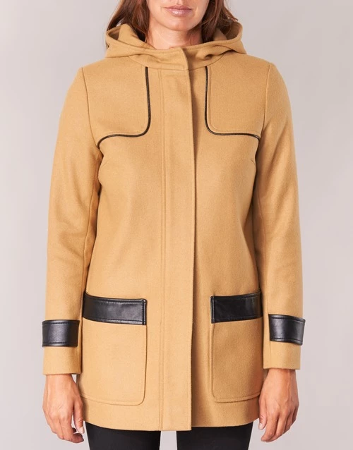 Vêtements Femme Manteaux Naf Naf AHOULA Beige 6 Vêtements Femme Manteaux Naf Naf AHOULA Beige – Image 4