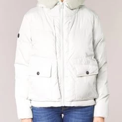 Vêtements Femme Doudounes Oxbow VRACE Ivoire -Manteaux Soldes Magasin 5931876 500 D