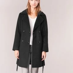 Vêtements Femme Manteaux Casual Attitude HALLOA Noir