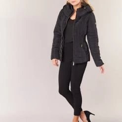 Vêtements Femme Doudounes Morgan GSPEKO Noir -Manteaux Soldes Magasin 6089603 500 C