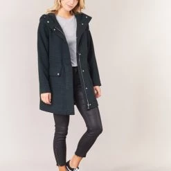 Vêtements Femme Manteaux Noisy May TOWN Noir -Manteaux Soldes Magasin 6109861 500 C