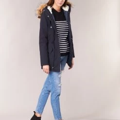 Vêtements Femme Parkas Moony Mood HADDY Marine 9 Vêtements Femme Parkas Moony Mood HADDY Marine -Manteaux Soldes Magasin 6131183 500 C