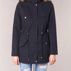 Vêtements Femme Parkas Moony Mood HADDY Marine 10 Vêtements Femme Parkas Moony Mood HADDY Marine -Manteaux Soldes Magasin 6131183 500 D