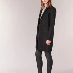 Vêtements Femme Manteaux Vila VICAMDON Noir -Manteaux Soldes Magasin 6131450 500 C