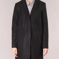 Vêtements Femme Manteaux Vila VICAMDON Noir -Manteaux Soldes Magasin 6131450 500 D