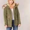 Vêtements Femme Parkas Vila VICLOVER Kaki -Manteaux Soldes Magasin 6131459 500 B