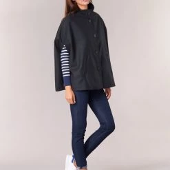 Vêtements Femme Manteaux Armor Lux GIRAUD Marine -Manteaux Soldes Magasin 6162830 500 C