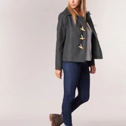 Vêtements Femme Manteaux Armor Lux MARTIC Gris -Manteaux Soldes Magasin 6162831 500 C