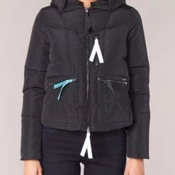 Vêtements Femme Doudounes Armani jeans JIORM Noir -Manteaux Soldes Magasin 6220084 500 D