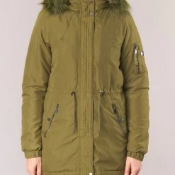 Vêtements Femme Parkas Vero Moda CANDY Kaki -Manteaux Soldes Magasin 6235047 500 D