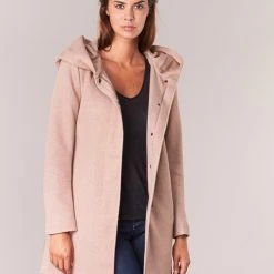 Vêtements Femme Manteaux Only SEDONA Rose