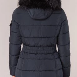 Vêtements Femme Doudounes Casual Attitude HEYL Marine -Manteaux Soldes Magasin 6491428 500 E