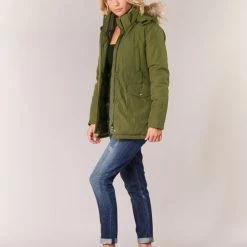 Vêtements Femme Parkas Yurban HILAPIT Kaki -Manteaux Soldes Magasin 6684309 500 C