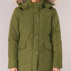 Vêtements Femme Parkas Yurban HILAPIT Kaki -Manteaux Soldes Magasin 6684309 500 D