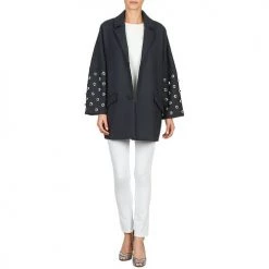 Vêtements Femme Manteaux Manoush CABOCHON Marine -Manteaux Soldes Magasin 704768 500 C