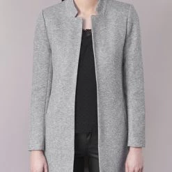 Vêtements Femme Manteaux Only SOHO Gris -Manteaux Soldes Magasin 7271569 500 D
