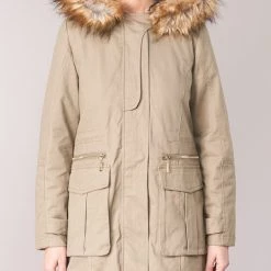 Vêtements Femme Parkas Moony Mood GARNO Beige -Manteaux Soldes Magasin 7740128 500 D