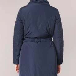 Vêtements Femme Parkas Geox KENLY Marine -Manteaux Soldes Magasin 7761580 500 E