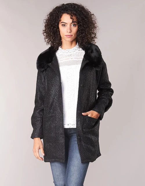Vêtements Femme Manteaux Molly Bracken QUIEN Noir 3 Vêtements Femme Manteaux Molly Bracken QUIEN Noir