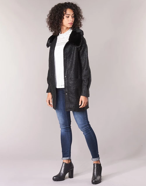 Vêtements Femme Manteaux Molly Bracken QUIEN Noir 5 Vêtements Femme Manteaux Molly Bracken QUIEN Noir – Image 3